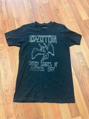 Led Zeppelin Black Graphic Short Sleeve Tee